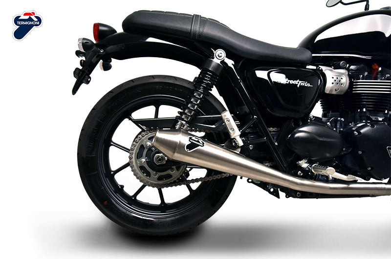 Termignoni  Conical Slip on Silencers - Triumph Thruxton 1200 R / RS 2016-21 - Motorcycle Performance Store 