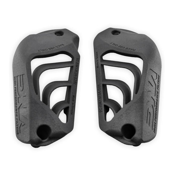 DNA Stage 2 airbox intake covers designed for BMW R1300RT showing airflow vent design and reinforced construction