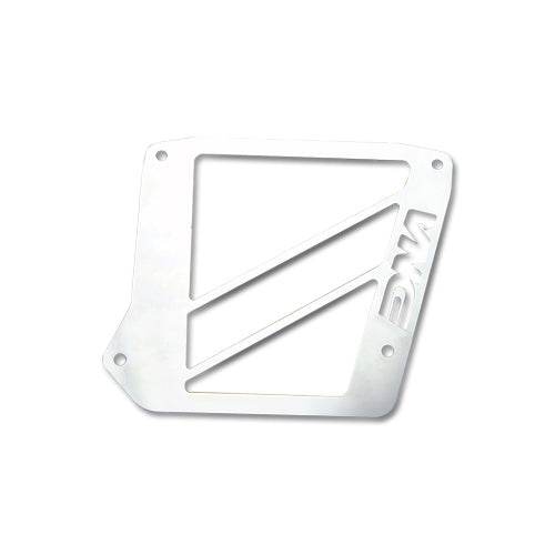 DNA chrome air box cover fitted to Yamaha XT660 R/X showing polished stainless intake upgrade