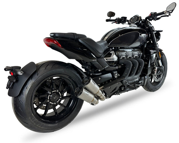 IXIL Race Xtrem carbon decat exhaust Triumph Rocket 3 R GT 2025-2026 dual stainless steel silencers_1