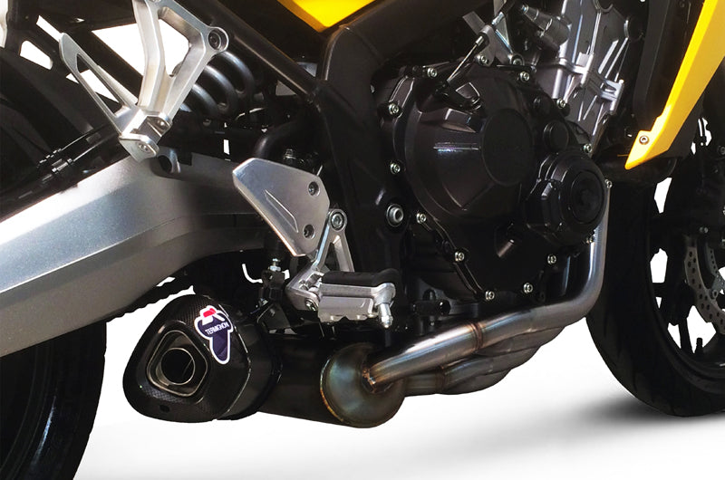 Termignoni 4x1 System Relevance Carbon Silencer - HONDA CBR650F  2014-18 - Motorcycle Performance Store 