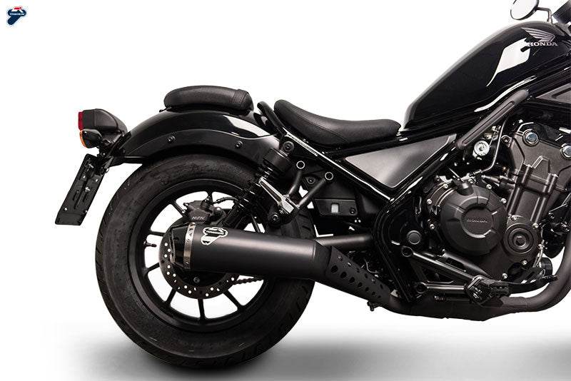 Termignoni Black Stainless Steel Silencer HONDA CMX500 REBEL 2018-21 - Motorcycle Performance Store