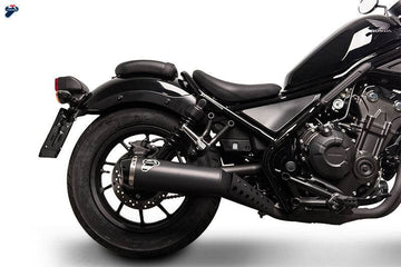 Termignoni Black Stainless Steel Silencer HONDA CMX500 REBEL 2018-21 - Motorcycle Performance Store