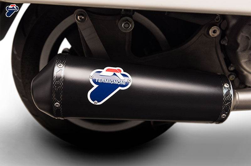 Termignoni Conical Black Racing Silencer Vespa GTS 300 2008-20 - Motorcycle Performance Store