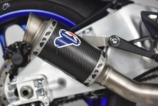 Termignoni GP Classic Racing Silencer Including Decat Yamaha YZF-R1 2015-24 - Slip on Silencer