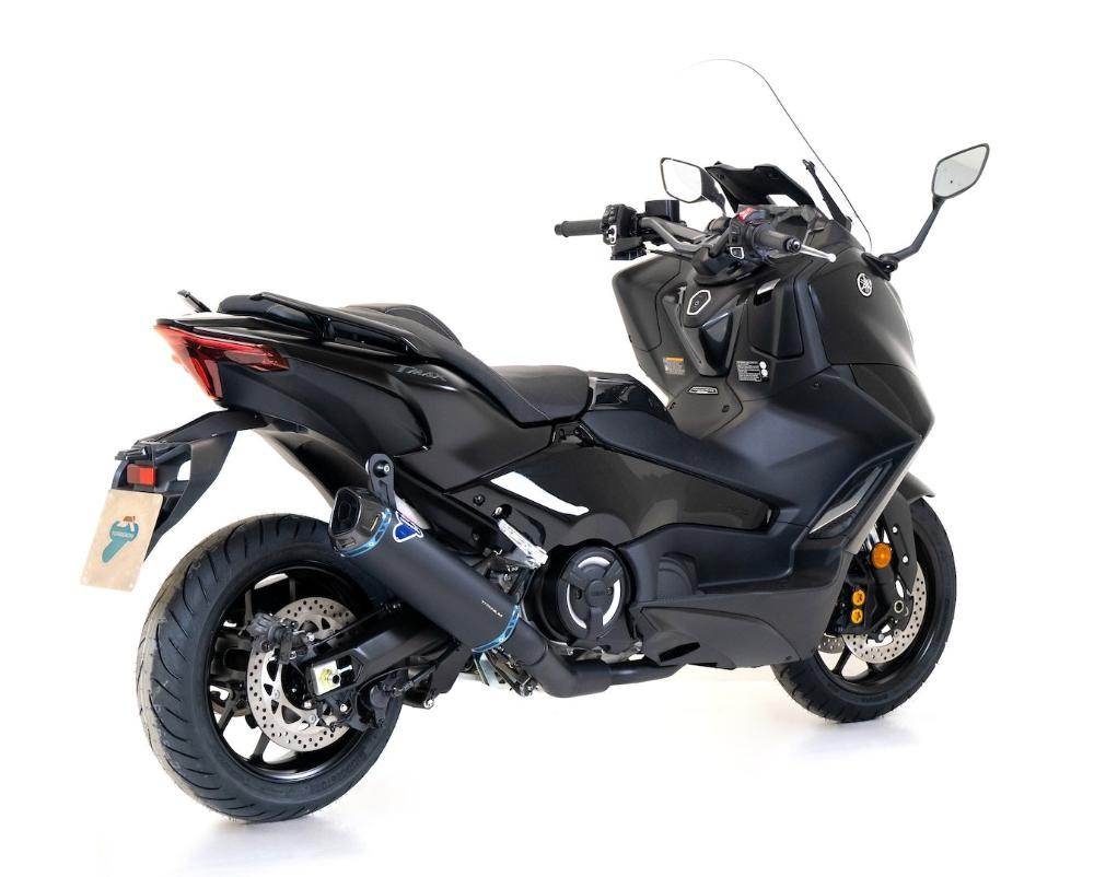Termignoni Homologated Black Exhaust System Yamaha T-Max 560 2020-24 - Motorcycle Performance Store