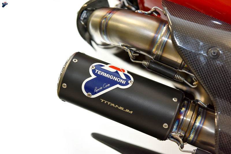 Termignoni RHT Titanium Black Silencers Ducati Streetfighter V4 2020-24 - Motorcycle Performance Store