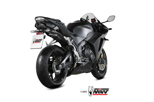 Mivv AK-1 Titanium Slip-On Exhaust Silencer with Carbon Fibre Cap for Honda CBR600RR 2024-2026, supplied with link pipe and removable dB killer_1