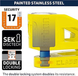 Urban Security UR210Y Motorcycle Disc Lock + Cable