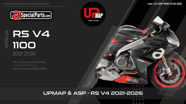 UpMap T800+ for the Aprilia RSV4 (2009-26). Available at Motorcycle Performance Store.