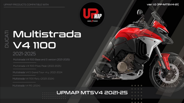 UpMap T800+ for the Ducati Multistrada V4 (2021-26). Available at Motorcycle Performance Store.