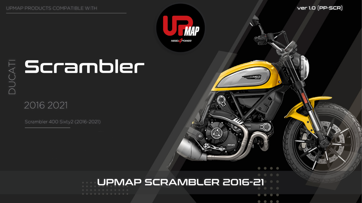 UpMap T800+ for the Ducati Scrambler Sixty2 (2016-21). Available at Motorcycle Performance Store.