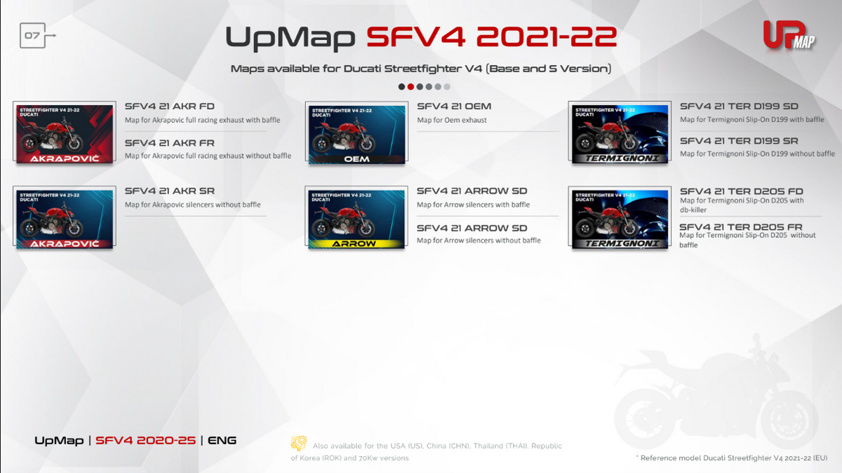UpMap T800+ for the Ducati Streetfighter V4 (2020-26). Available at Motorcycle Performance Store.