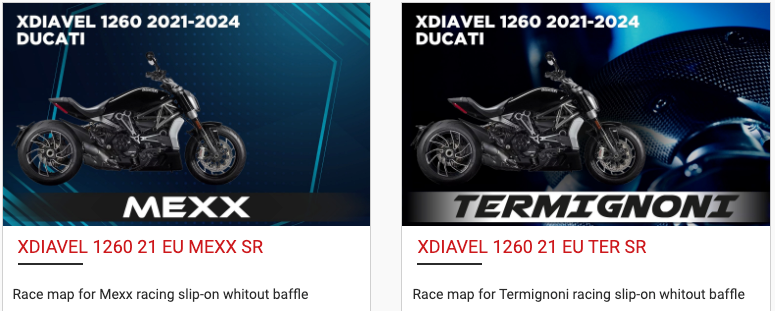 UpMap T800+ for the Ducati X-Diavel 1260 (2016-24). Available at Motorcycle Performance Store.