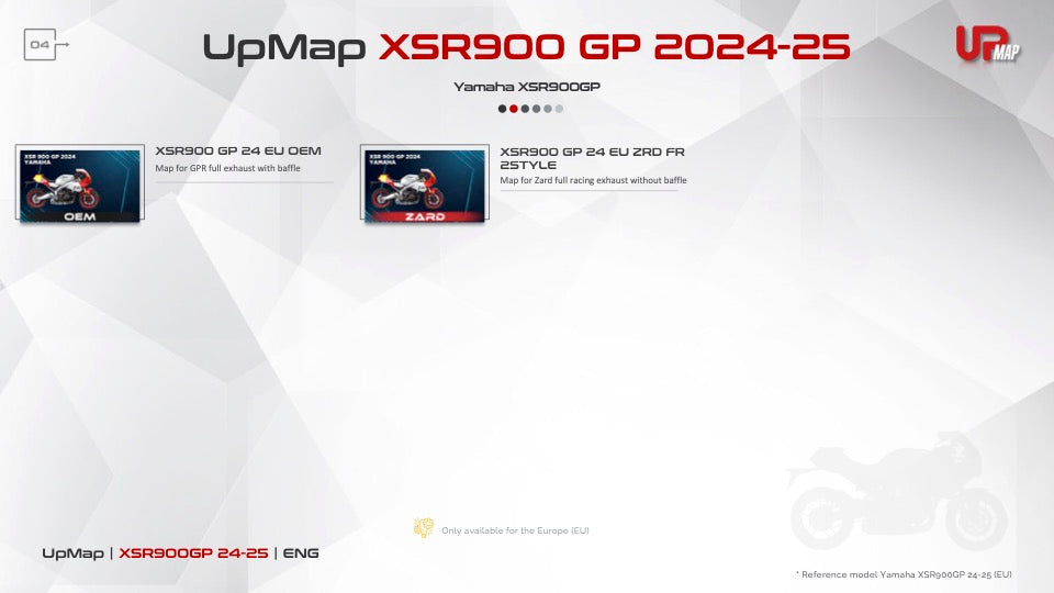 T800+ UpMap Inc Cable Yamaha XSR 900 GP 2024-25