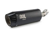 Ixil Hexoval Xtrem Black silencer fitted to Zontes 368 Adventure with black hexoval body