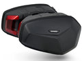 SHAD E48SR semi rigid panniers 15 litre motorcycle side bags with hard shell design waterproof covers and inner bags