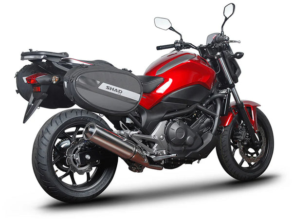 SHAD SL58 expandable motorcycle saddle bags 58 litre soft panniers with waterproof covers and reflective panels_10