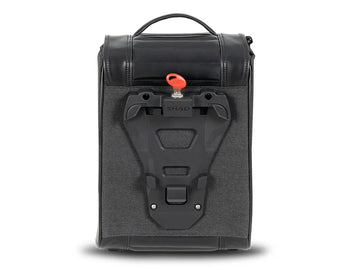 SHAD SR38 black cafe racer pannier 10 litre motorcycle side bag with lock system and rain cover_1