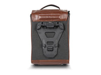 SHAD SR38 cafe racer style pannier 10 litre leather look motorcycle side bag with lock system and rain cover