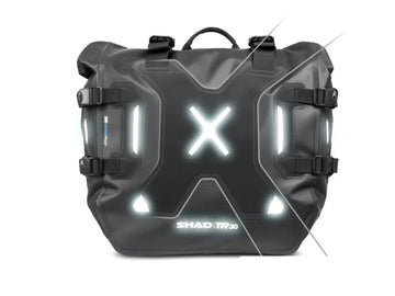 SHAD TR30 waterproof panniers 30 litre motorcycle soft luggage with quick release lock system and reinforced base_1