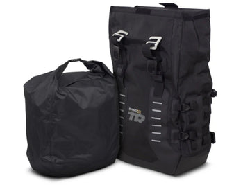 SHAD TR40 soft adventure panniers waterproof expandable motorcycle luggage with roll top closure and 4P mounting system_1