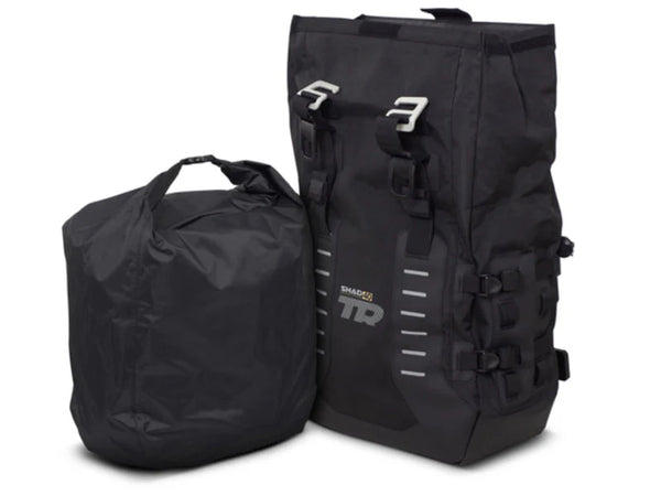 SHAD TR40 soft adventure panniers waterproof expandable motorcycle luggage with roll top closure and 4P mounting system_1