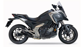 IXIL L3X Hyperlow Black Exhaust for the Honda NC750 (X/S) (2014-26). Available at Motorcycle Performance Store.