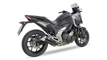 IXIL L3X Hyperlow Black Exhaust for the Honda NC750 (X/S) (2014-26). Available at Motorcycle Performance Store.
