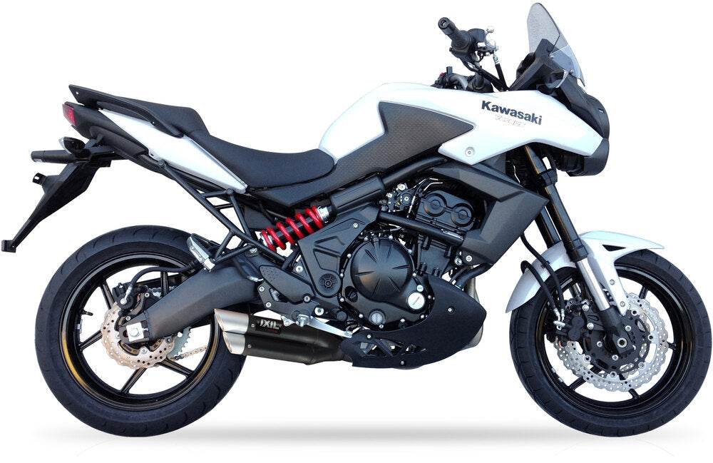 Ixil L3X Black Hyperlow Silencer Kawasaki Versys 650 2006-14 - Motorcycle Performance Store