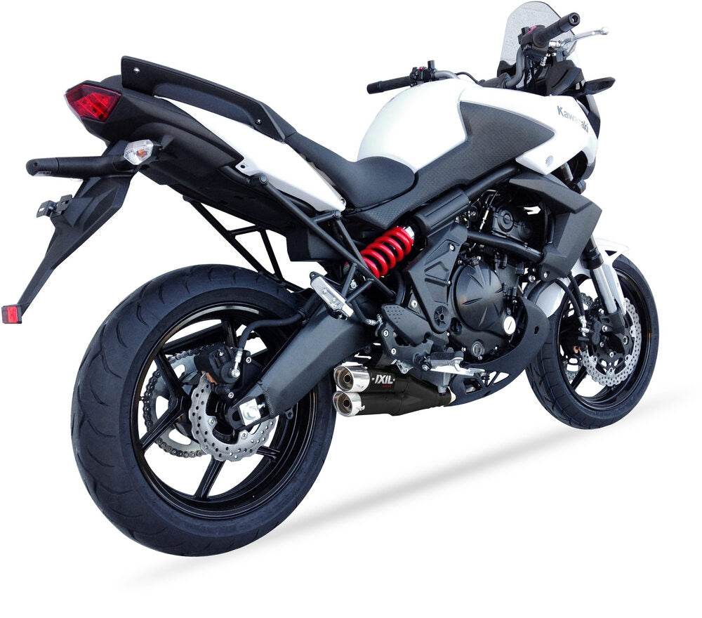 Ixil L3X Black Hyperlow Silencer Kawasaki Versys 650 2006-14 - Motorcycle Performance Store