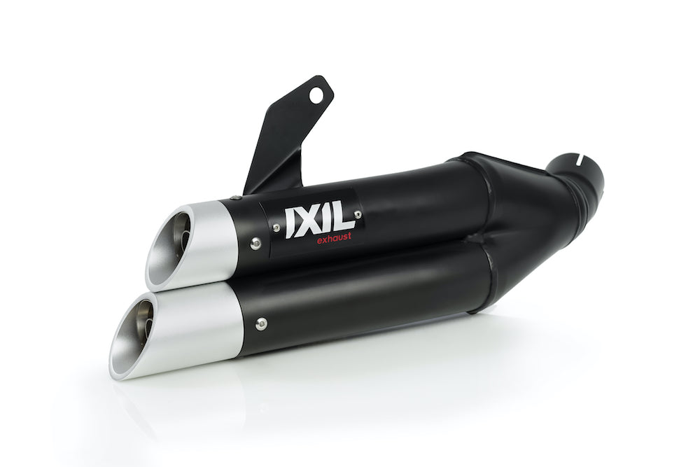 IXIL L3X Black Hyperlow Dual Exit Full System Yamaha MT-07 2021-24 - Motorcycle Performance Store 