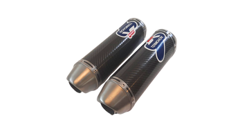 Termignoni SBC Full Exhaust System with Carbon Silencers for the Yamaha YZF1000 R1. Available at Motorcycle Performance Store.