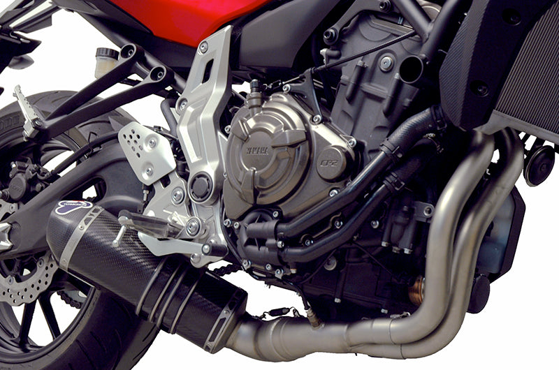 Termignoni Relevance Carbon Full 2-1 Exhaust System for Yamaha MT-07 2014-20 with carbon fibre silencer, stainless steel collectors and removable dB killer_1
