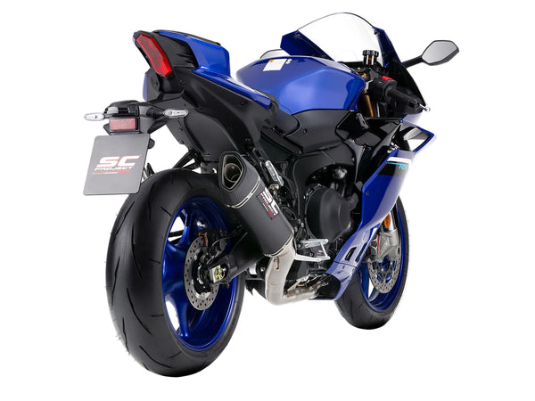SC Project SC1-R carbon fibre full exhaust system for Yamaha YZF-R9 2025-2026 with stainless headers titanium link pipe and carbon heat shield_1