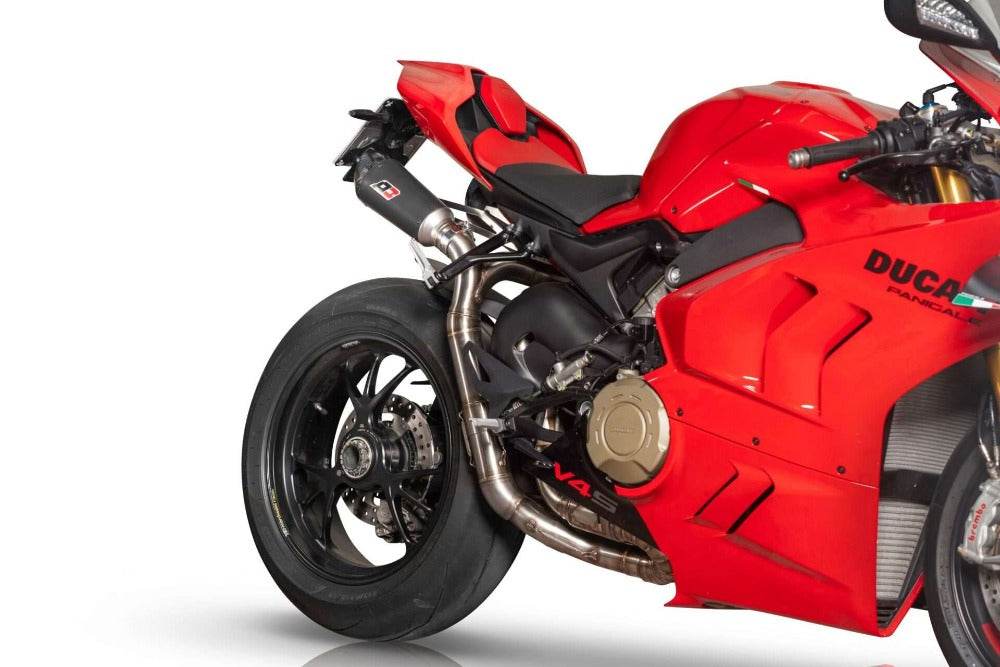 QD Black Underseat Exhaust System Ducati Panigale V4 / S 2022-24 - Motorcycle Performance Store