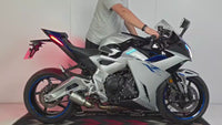 Ixil Race Xtrem conical stainless steel slip-on silencer for Zontes 703 RR with removable dB killer and satin finish