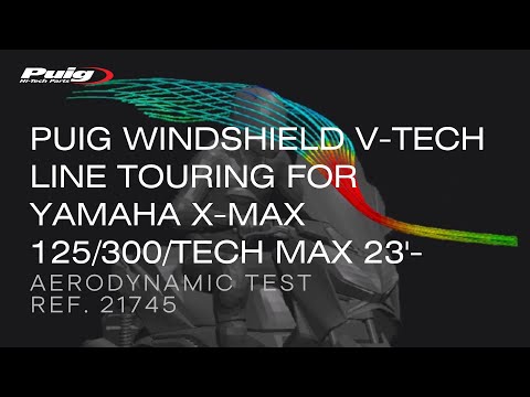 Puig V-Tech Touring Screen for the Yamaha X-MAX 300 (2023-26) Available at Motorcycle Performance Store.