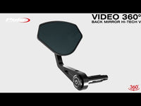 Puig Hi-Tech 5 Black / Silver Bar End Mirrors - Motorcycle Performance Store