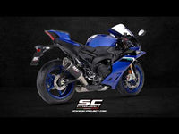 SC Project SC1-R carbon fibre full exhaust system for Yamaha YZF-R9 2025-2026 with stainless headers and carbon heat shield