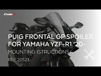 PUIG Black Frontal Spoiler GP - Yamaha YZF-R1 (M) 2020-24 - Motorcycle Performance Store