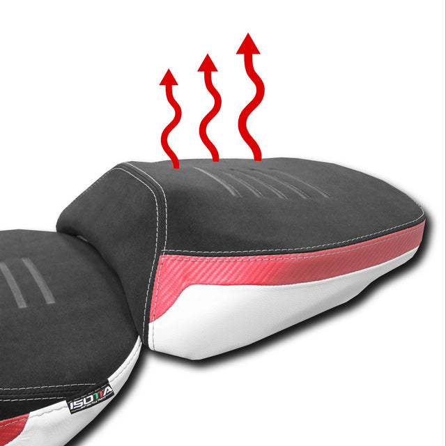 Isotta Heated Pillion Comfort Seat White Ducati Multistrada V4