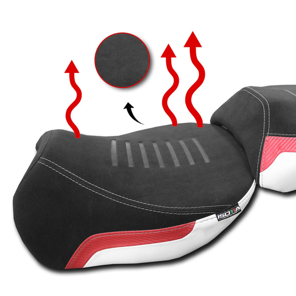 Isotta Heated Rider Comfort Seat White Ducati Multistrada V4