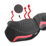 Isotta Heated Rider Comfort Seat Black/Red Ducati Multistrada V4