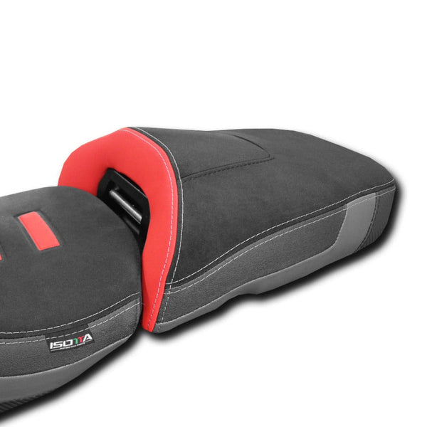 Isotta Heated Pillion Comfort Seat Black/Red BMW R1300GS