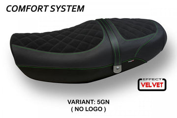 TPZ Italia Natal Total Black velvet Comfort system Seat Cover Kawasaki Z900RS 2018-24 Motorcycle Seat Covers TPZ Italia