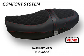 TPZ Italia Natal Total Black velvet Comfort system Seat Cover Kawasaki Z900RS 2018-24 Motorcycle Seat Covers TPZ Italia