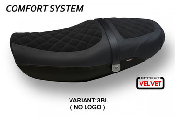 TPZ Italia Natal Total Black velvet Comfort system Seat Cover Kawasaki Z900RS 2018-24 Motorcycle Seat Covers TPZ Italia