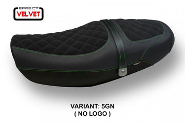 TPZ Italia Natal Total Black velvet Seat Cover Kawasaki Z900RS 2018-24 Motorcycle Seat Covers TPZ Italia