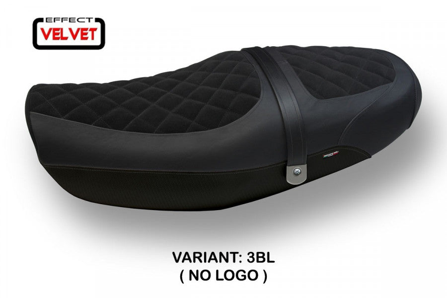 TPZ Italia Natal Total Black velvet Seat Cover Kawasaki Z900RS 2018-24 Motorcycle Seat Covers TPZ Italia